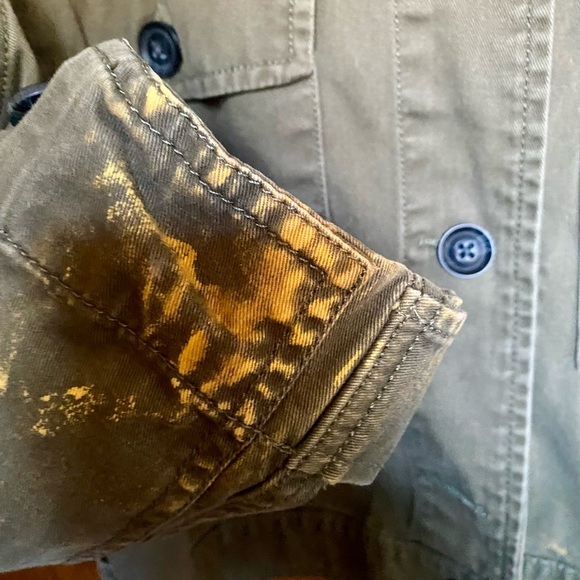 Cropped Army Green Utility Jacket F21 Military Fatigue Shacket size M. - Picture 6 of 10